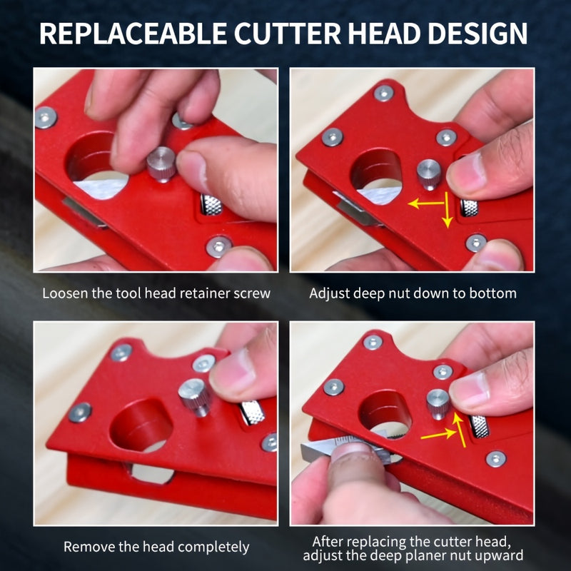 7-in-1 Multifunctional Woodworking Chamfer Plane with Bubble Level