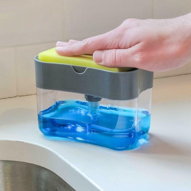 Hot 2 in 1 Sponge Soap Dispenser