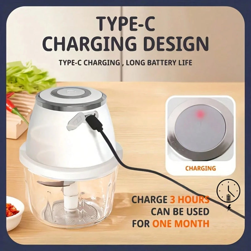 Rechargeable Mini Food Processor, Electric USB