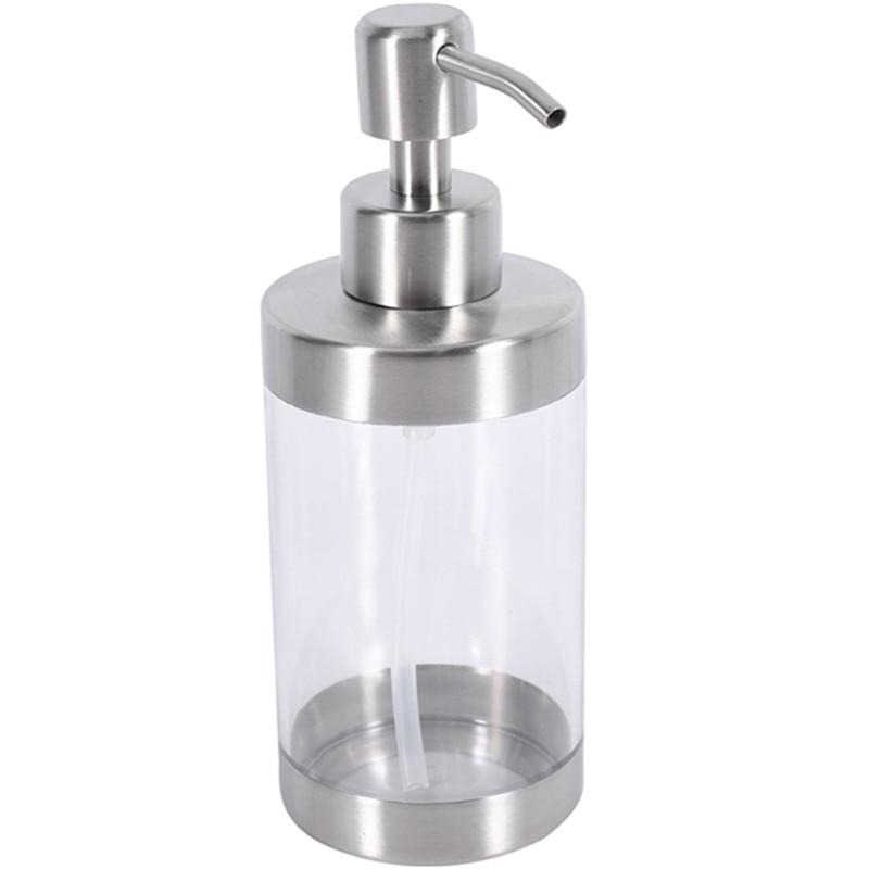 Transparent conditioner bottle with stainless steel