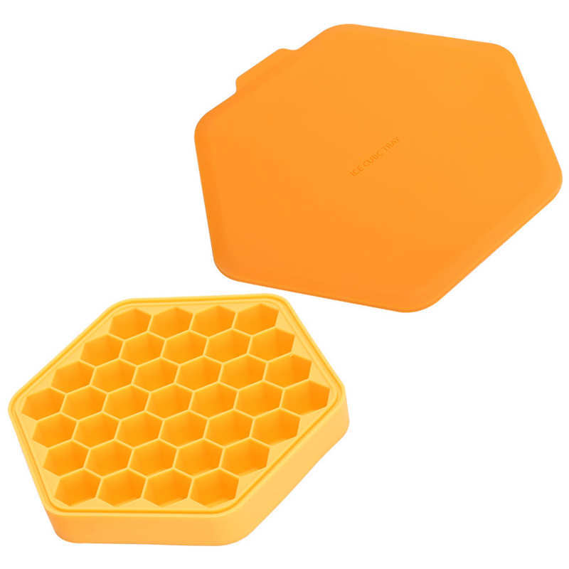 Reusable Ice Cube Machine 37 Trays For Grid Ice Polygon Silicone Ice Cube Tray