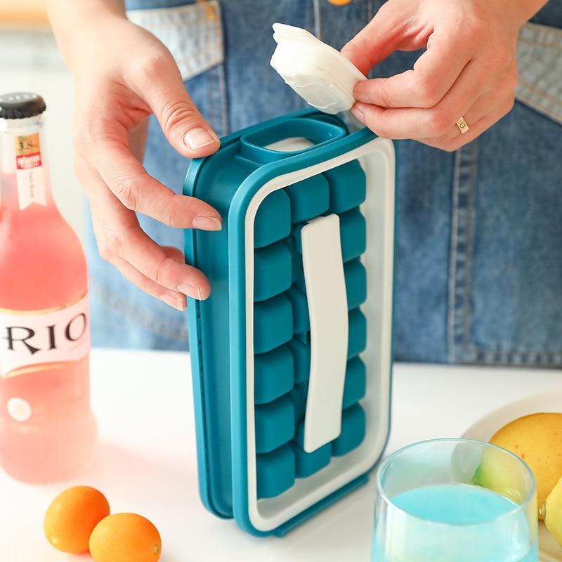 2 in 1 portable tool for making ice cubes ice pan ice cube tray foldin