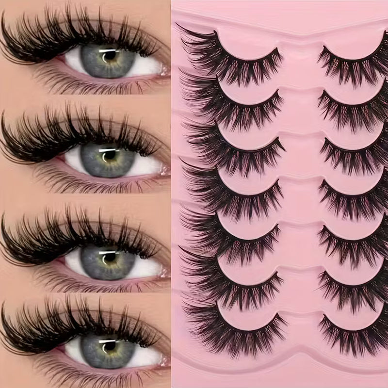 Reusable False Eyelashes – Cat-Eye & Fox-Eye Styles, Lightweight Design
