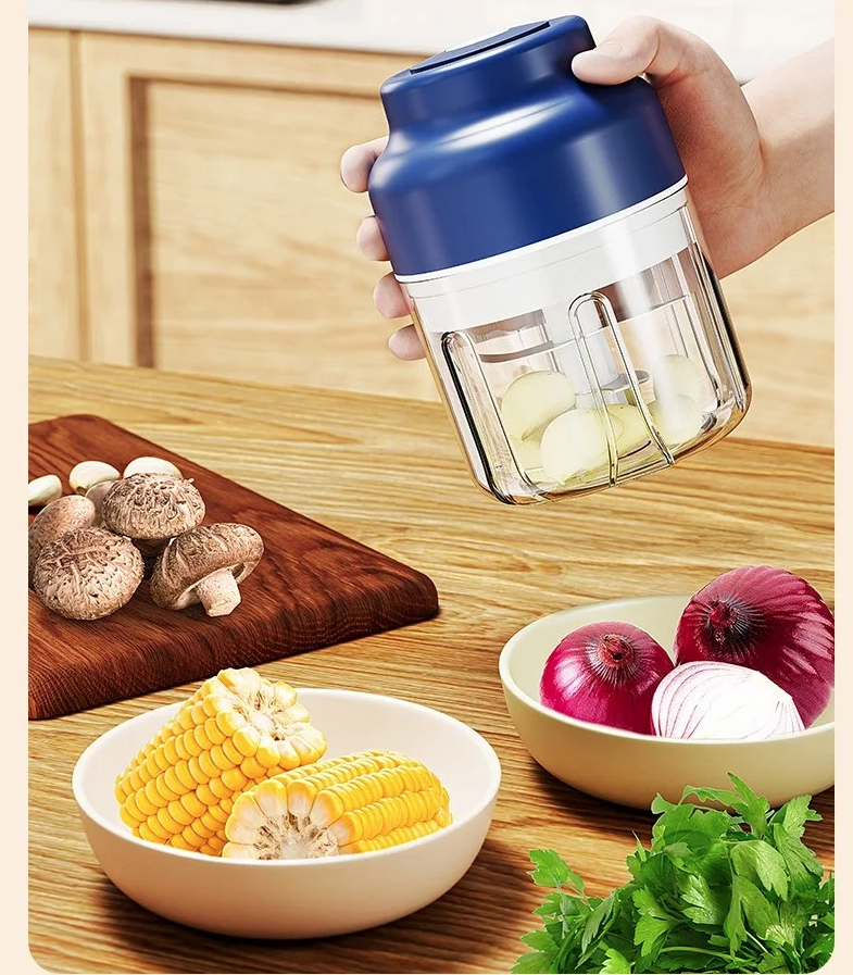 IPSTLE 320ML Electric Garlic Grinder, Vegetable Chopper, Food Processor USB Mini Garlic Grinder