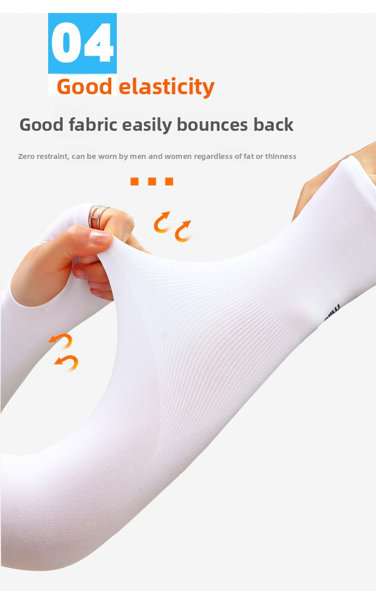 Summer open toed outdoor cycling and driving, cool hand sleeves, arm protection, one piece, refreshing ice silk sunscreen sleeve cover