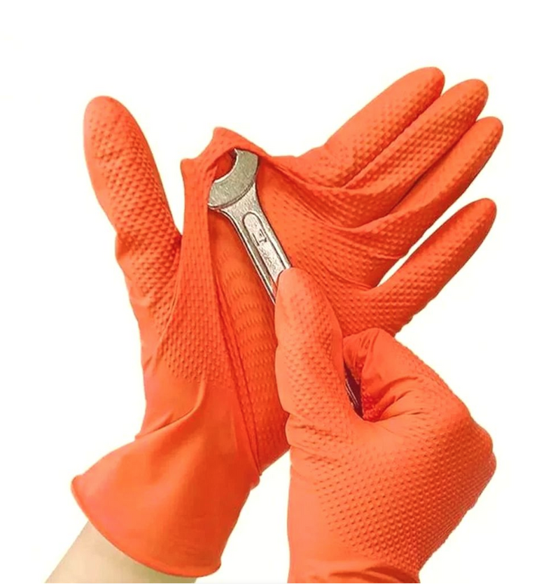 Heavy Duty Disposable Nitrile Gloves 8Mil Extra Thick Mechanic Glove with Textured Grip Antislip Safety