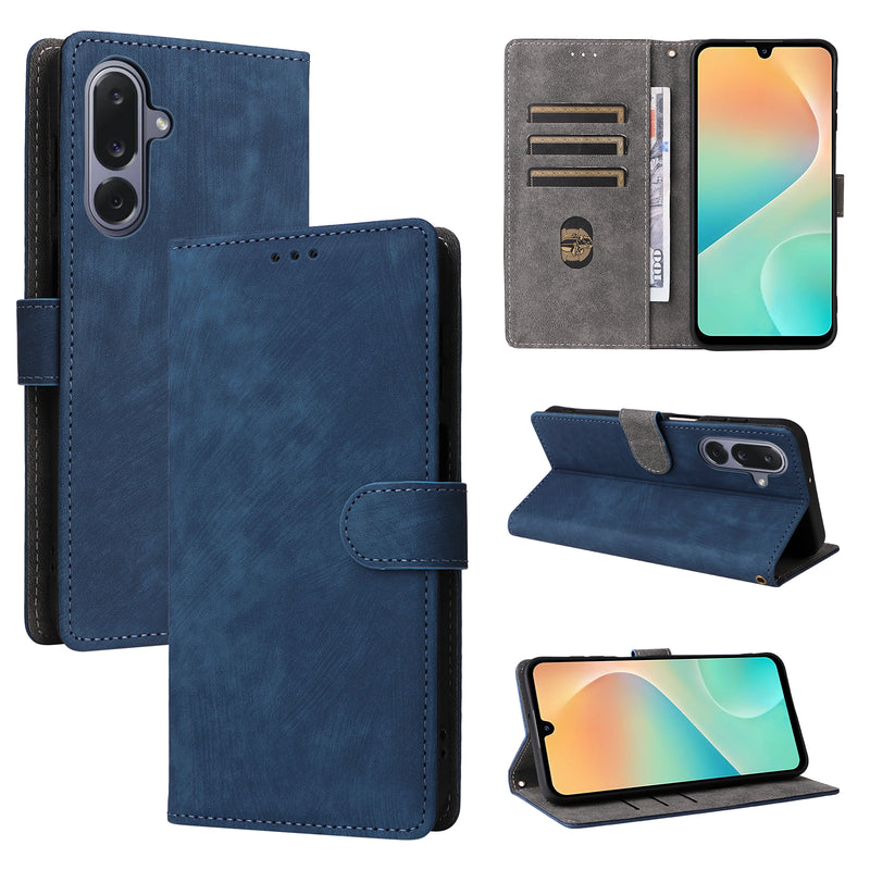 Flip Cover for Samsung Galaxy M36 PU Leather Phone Case [RFID Blocking] With Hand Strap