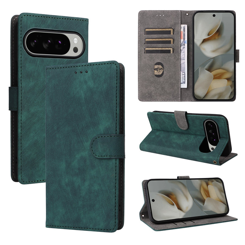 Flip Cover for Google Pixel 10 Pro XL PU Leather Phone Case RFID Blocking With Hand Strap