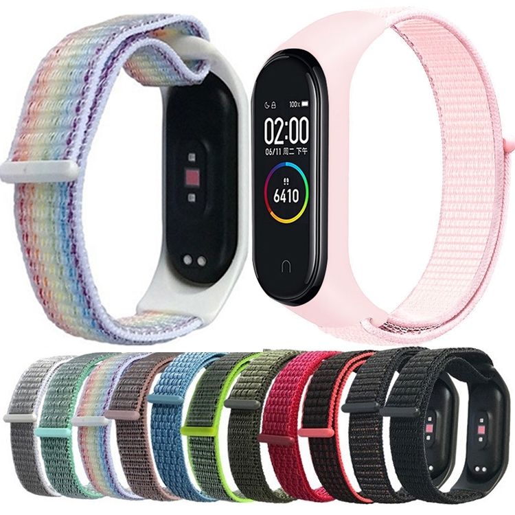 Nylon Weave Watch Strap Compatible with Xiaomi Mi Band 7