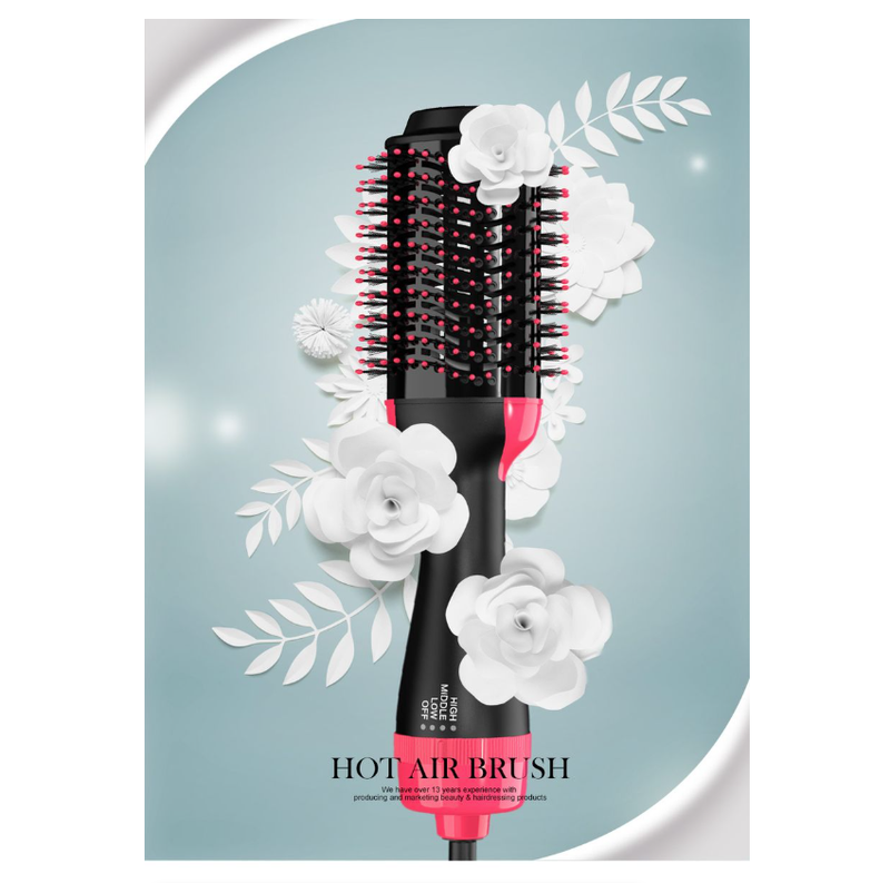 3 IN 1 Air Brush One-Step Hair Dryer Blow Dryer Brush Professional 1000W