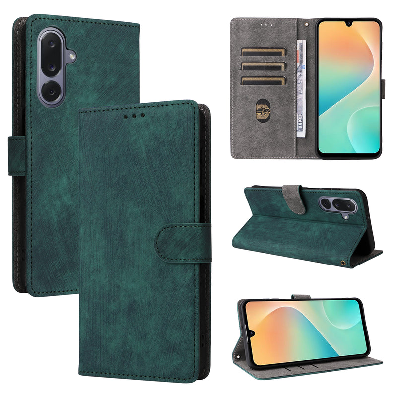 Flip Cover for Samsung Galaxy M36 PU Leather Phone Case [RFID Blocking] With Hand Strap