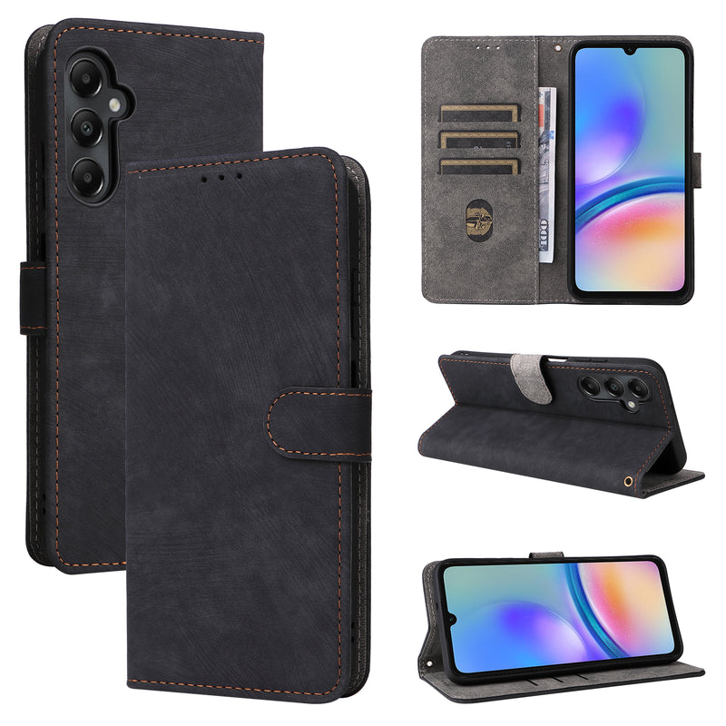 Flip Cover for Samsung Galaxy A05s PU Leather Phone Case [RFID Blocking] With Hand Strap