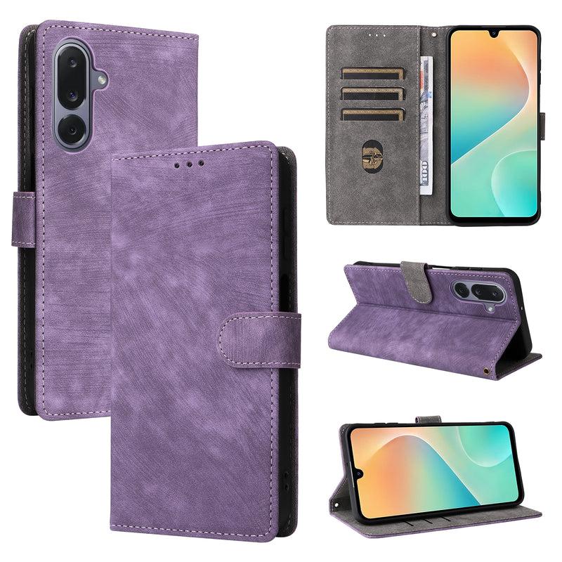 Flip Cover for Samsung Galaxy M36 PU Leather Phone Case [RFID Blocking] With Hand Strap