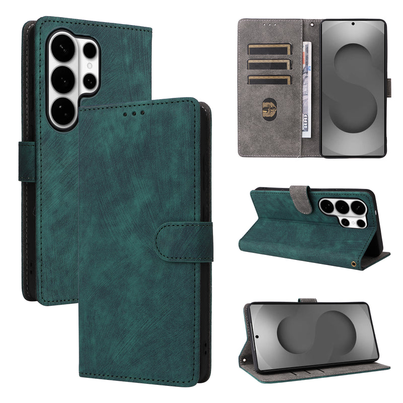 Flip Cover for Samsung Galaxy S26 Ultra PU Leather Phone Case [RFID Blocking] With Hand Strap