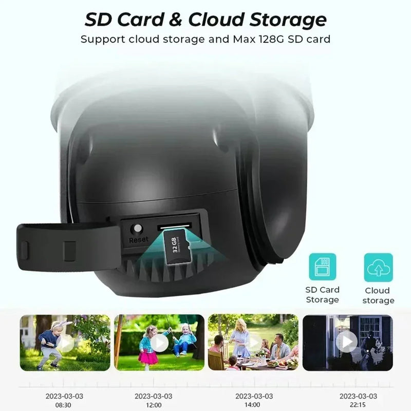 6MP WiFi Camera Wireless AI Humanoid Detection Home Security Baby Monitor