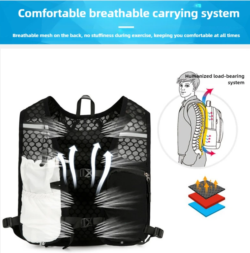 Running Hydration Vest Cycling Backpack for Outdoor Sports Climbing Hiking