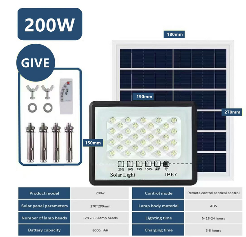 Super bright solar light LED solar floodlight outdoor LED courtyard light