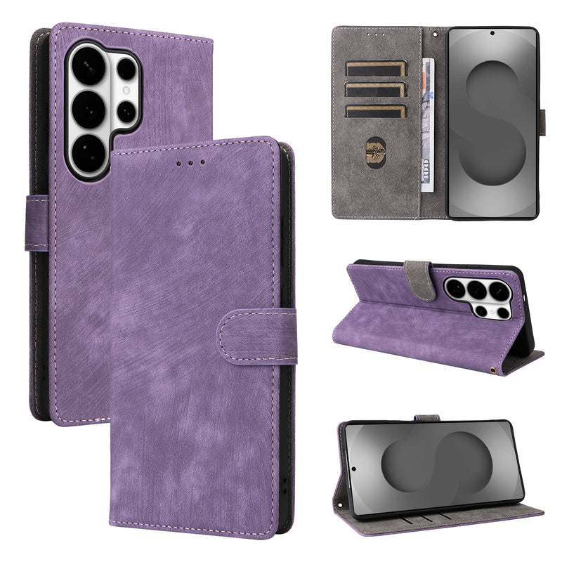 Flip Cover for Samsung Galaxy S26 Ultra PU Leather Phone Case [RFID Blocking] With Hand Strap