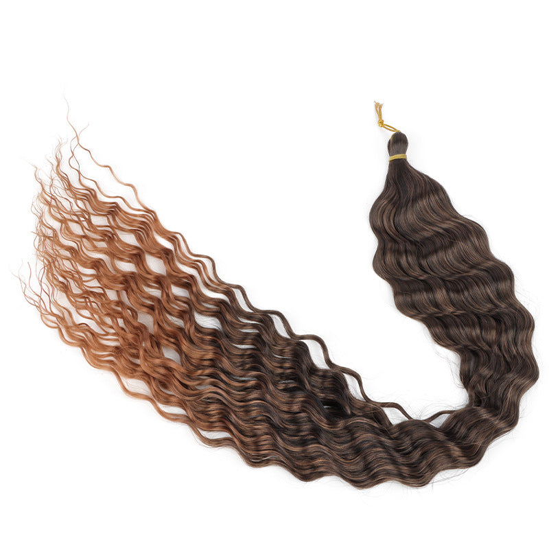 Crochet-style Synthetic Hair Extensions, Deep Wave Bulk Hair (30inch) Deep Wave Crochet Hair