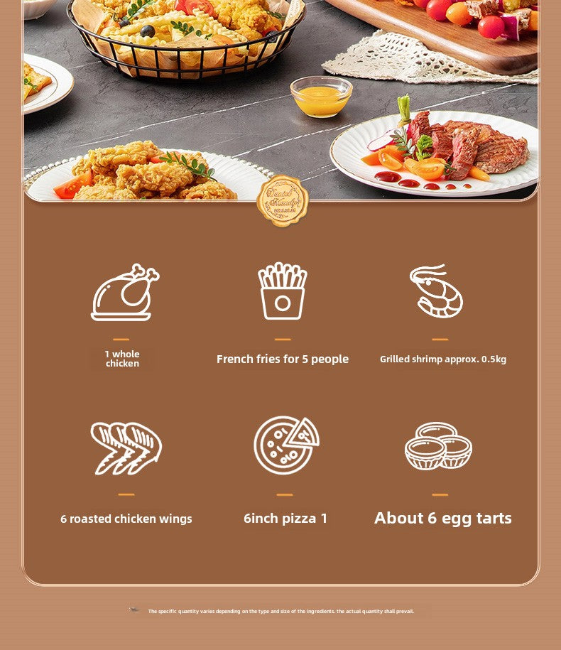 4L Fully Automatic Large-Capacity Air Fryer with Transparent Oven and Microwave Airfryer