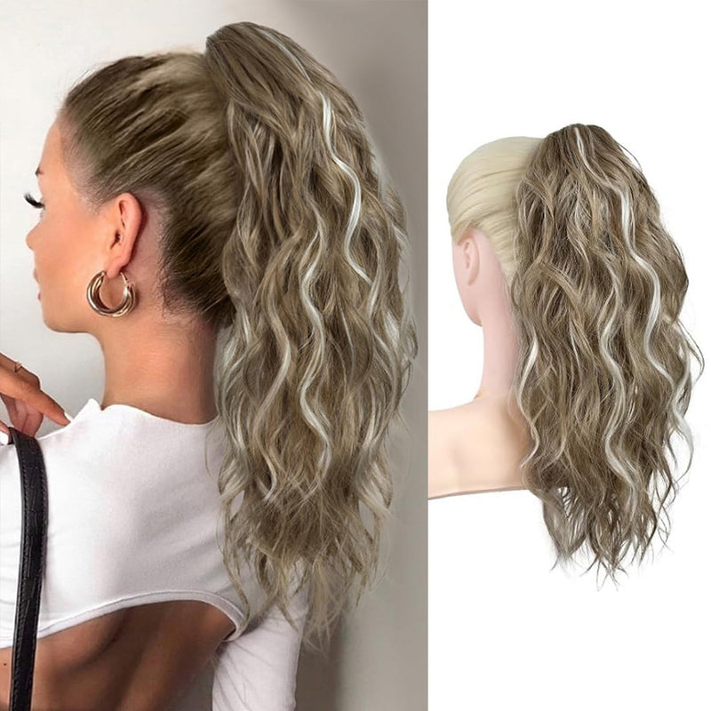 Womans Double Ponytail with Cornrow-style Voluminous