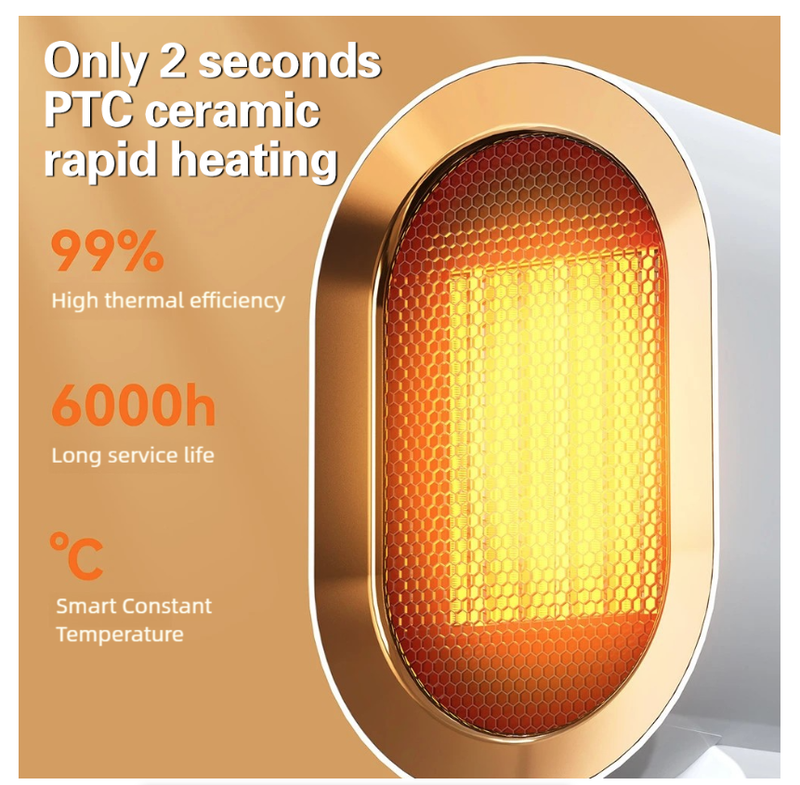 Electric Heater Mini Desktop Fan Heater Smart Warm Air Machine