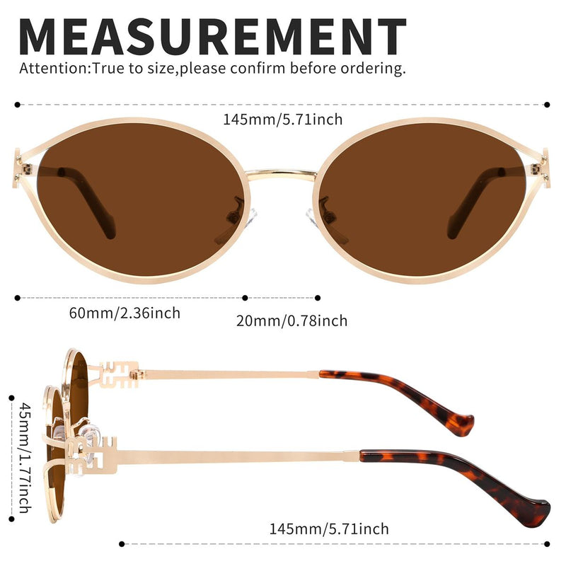 Trendy Small Round Sunglasses – Retro Oval Frame for Men & Women, 100% UV Protection & Anti-Glare