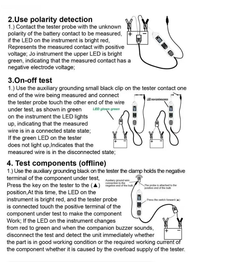 IPSTYLE Electric Circuit Tester CNBJ-823 Automobile Electrical System Test