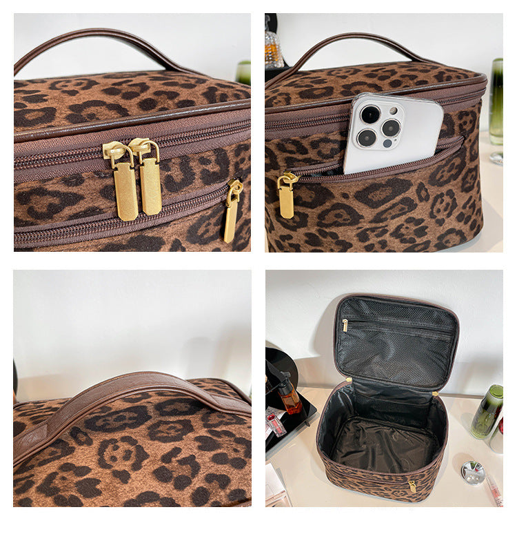 Leopard-Print Toiletry Bag