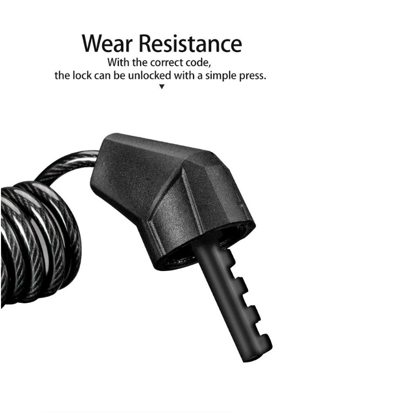Mini Password Lock Anti Theft Bicycle Durable Steel Wire Lock