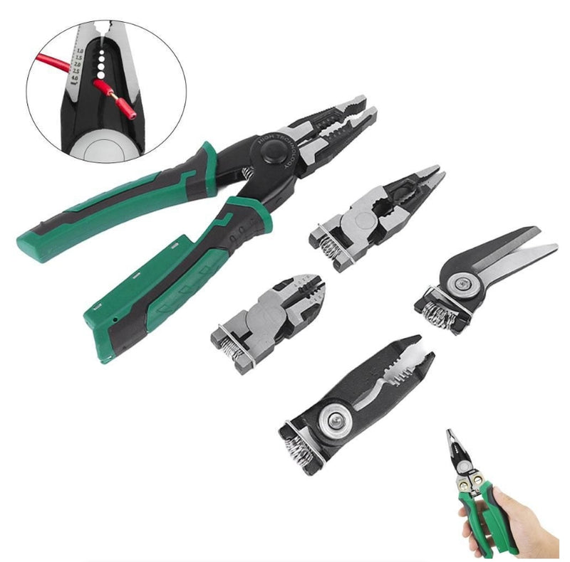IPSTYLE 8-in-1 Multi-Function Wire Cutters With Wire Stripping Nose Pliers