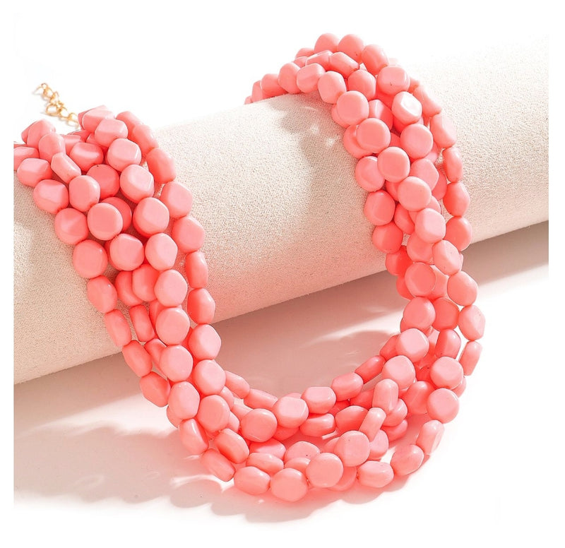 Bohemia Fashion Multilayer Beaded Necklace For Woman Vintage Rice Beads
