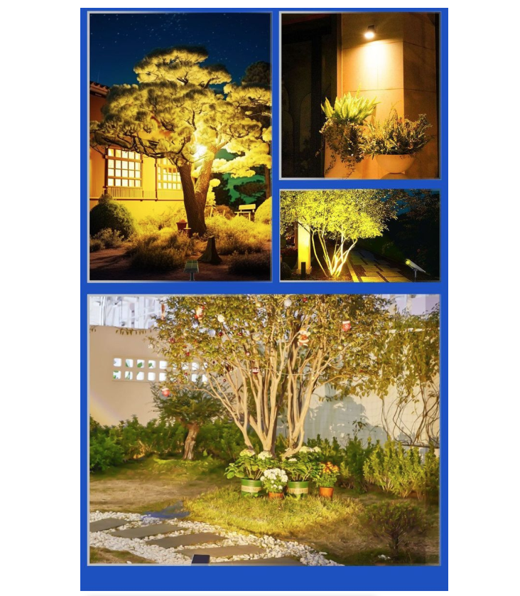 Solar Spotlight Outdoor Super Bright Waterproof Floor Lawn RGB Lamp