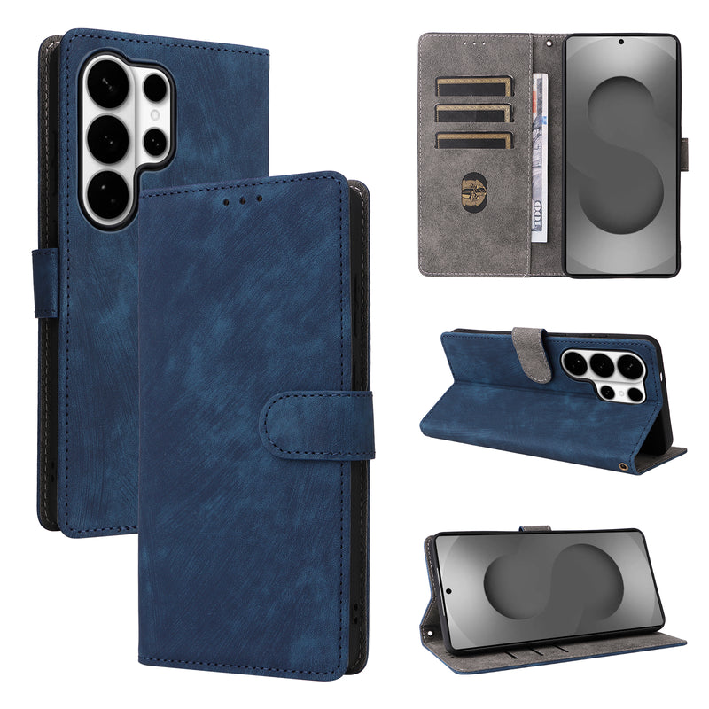 Flip Cover for Samsung Galaxy S26 Ultra PU Leather Phone Case [RFID Blocking] With Hand Strap