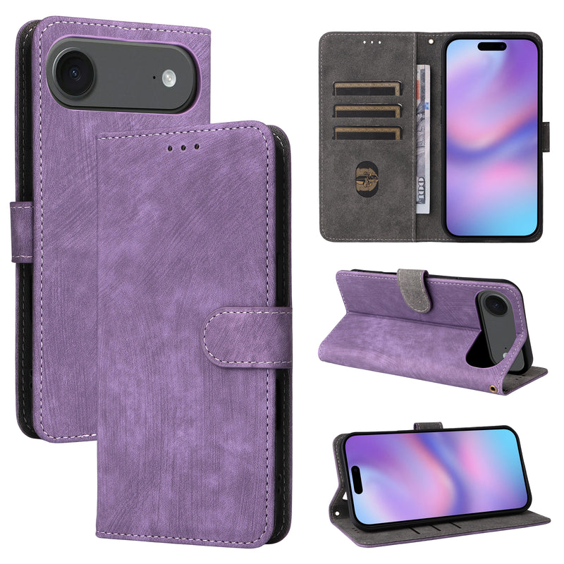 Flip Cover for iPhone 17 Air PU Leather Phone Case RFID Blocking With Hand Strap