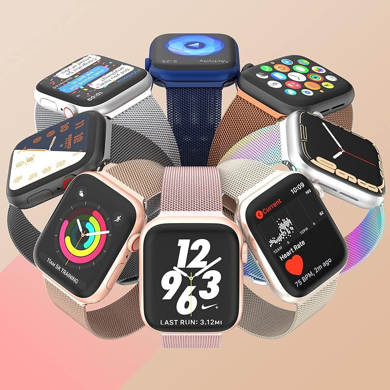 Stainless Steel Band Compatible with Apple Watch 38/40/41/42/44/45/46/49mm