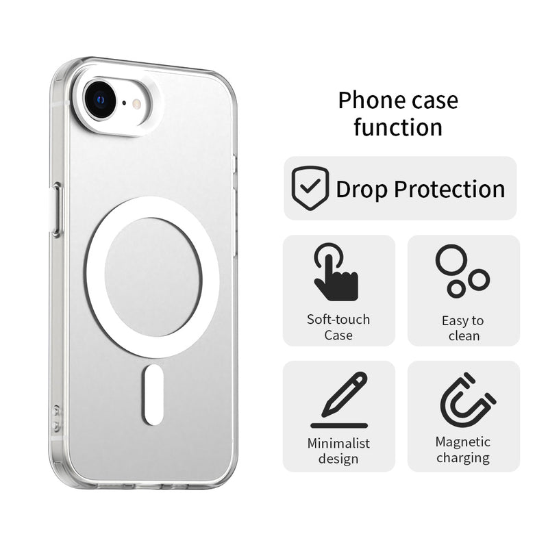 Phone Case for iPhone 16e/se4, Compatible with Magsafe,Shockproof Magnetic Case Cover