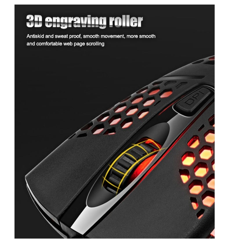 USB Wired Mouse RGB Luminous Gaming Mouse Desktop Laptop Office Computer