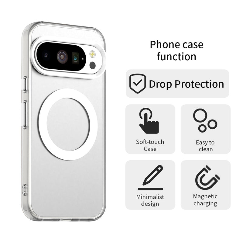 Phone Case for Google Pixel 10, Compatible with Magsafe, Shockproof Magnetic Case Cover