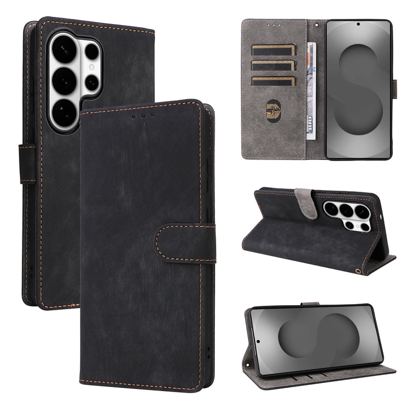 Flip Cover for Samsung Galaxy S26 Ultra PU Leather Phone Case [RFID Blocking] With Hand Strap
