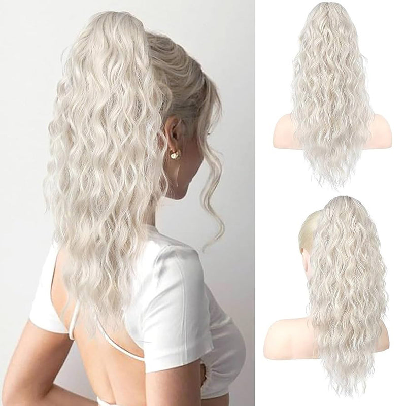 Womans Double Ponytail with Cornrow-style Voluminous
