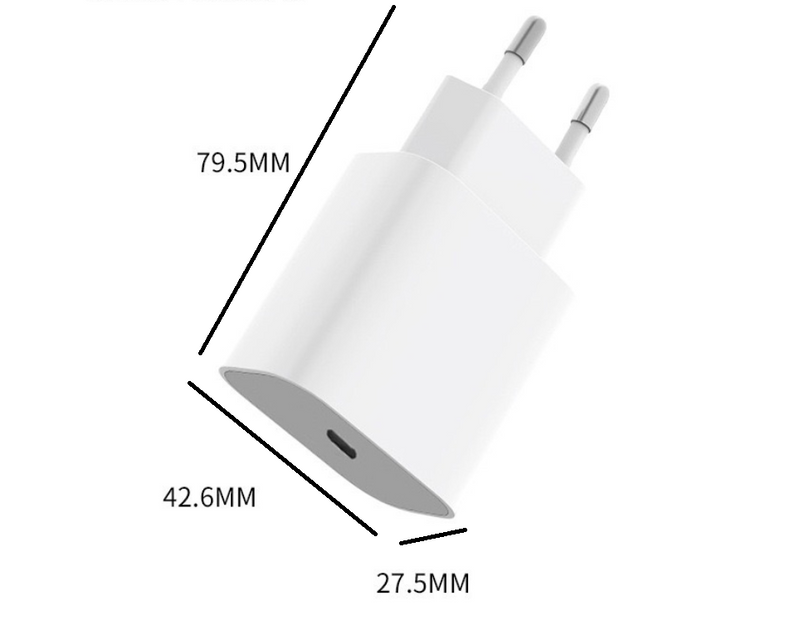 20 watts fast charger for iphone with USB-C to Lightning Cable
