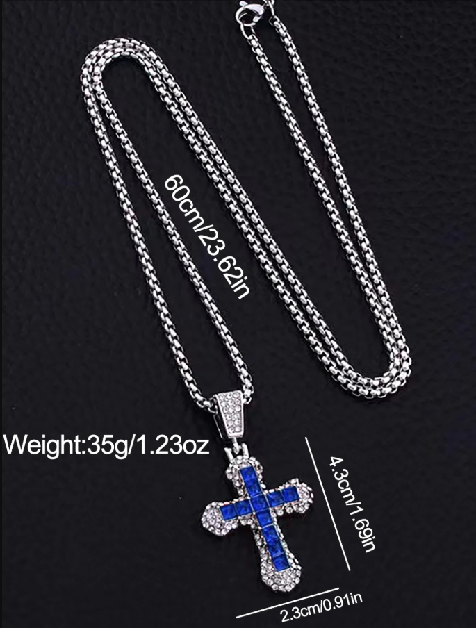 IPSTYLE Men's Quartz Watch Classic Hip Hop Bracelet And Necklace Party Wear