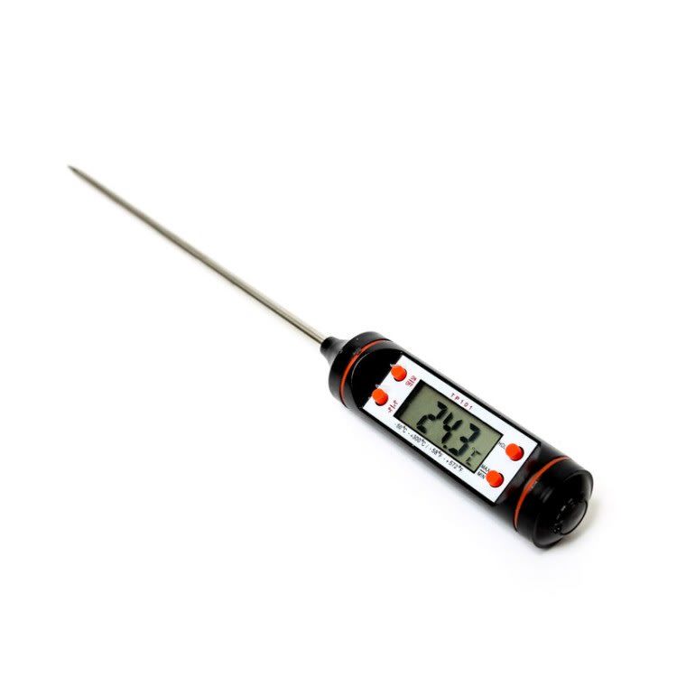 Stainless Steel Digital Cooking Thermometer with LCD Display