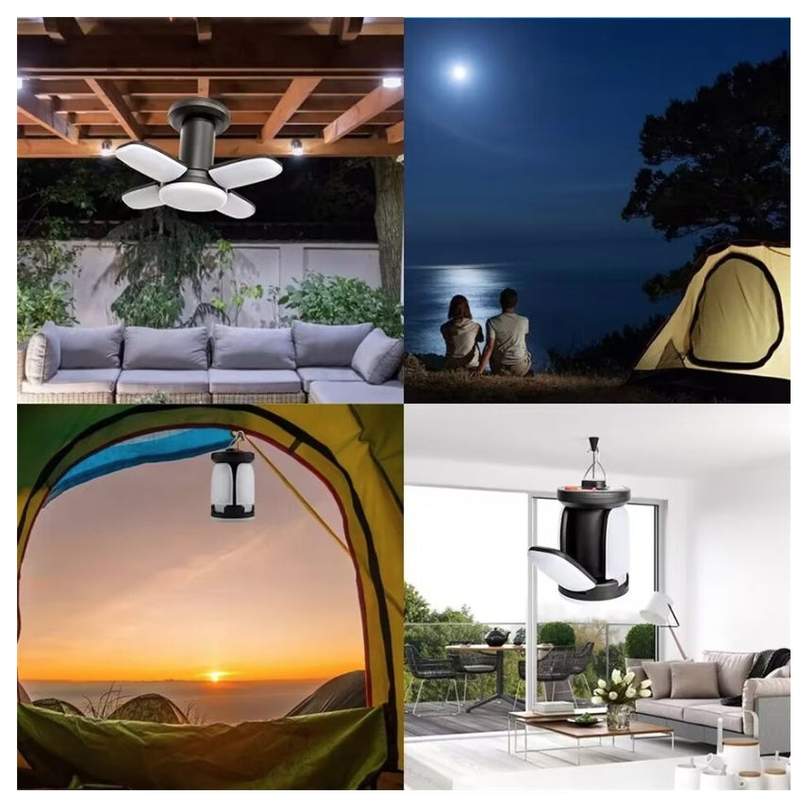 Outdoor Lighting Portable LED Solar Camping Lights USB Rechargeable