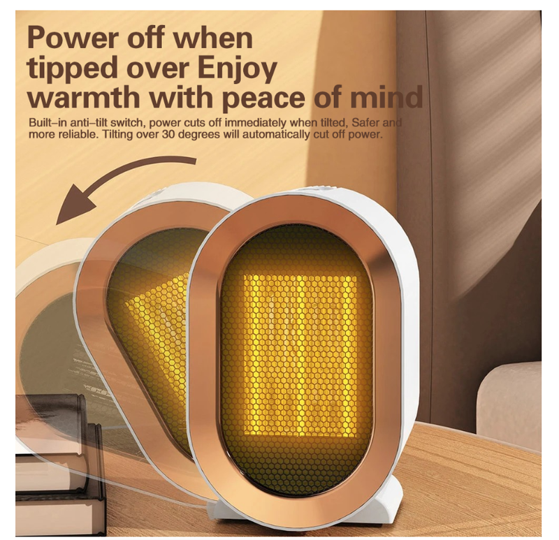 Electric Heater Mini Desktop Fan Heater Smart Warm Air Machine