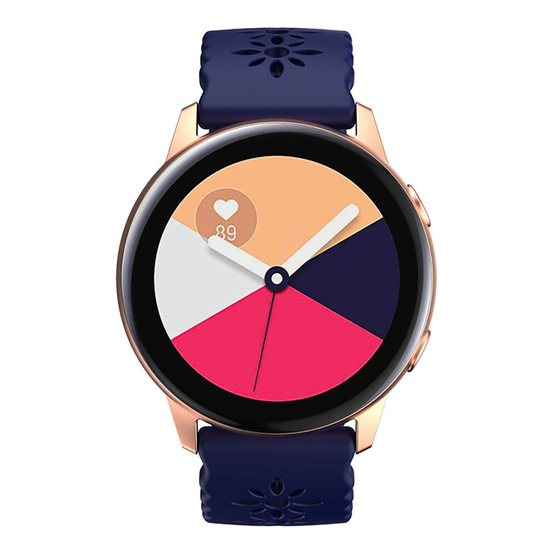 Lace Bands Compatible with Samsung Galaxy Watch 4/5/6 20mm, Soft Hollow-out Silicone Sport Strap