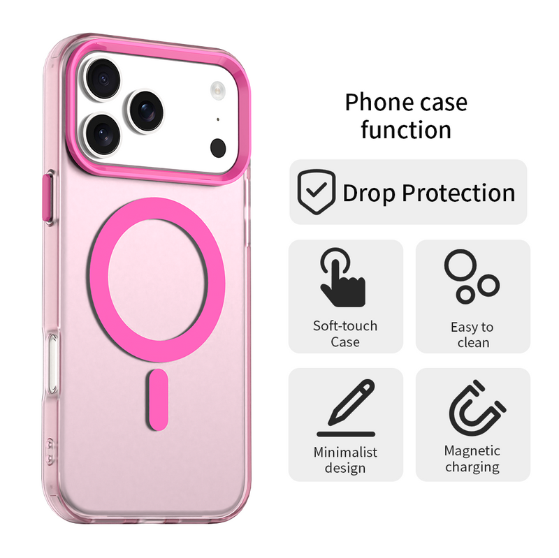 Phone Case for iPhone 17 Pro, Compatible with Magsafe, Shockproof Magnetic Case Cover