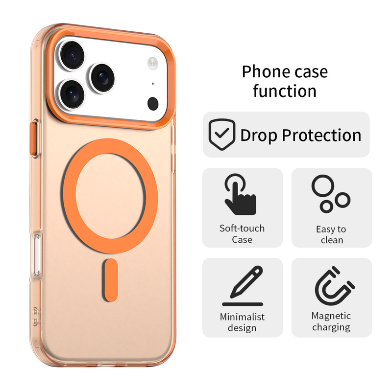 Phone Case for iPhone 17 Pro Max, Compatible with Magsafe, Shockproof Magnetic Case Cover