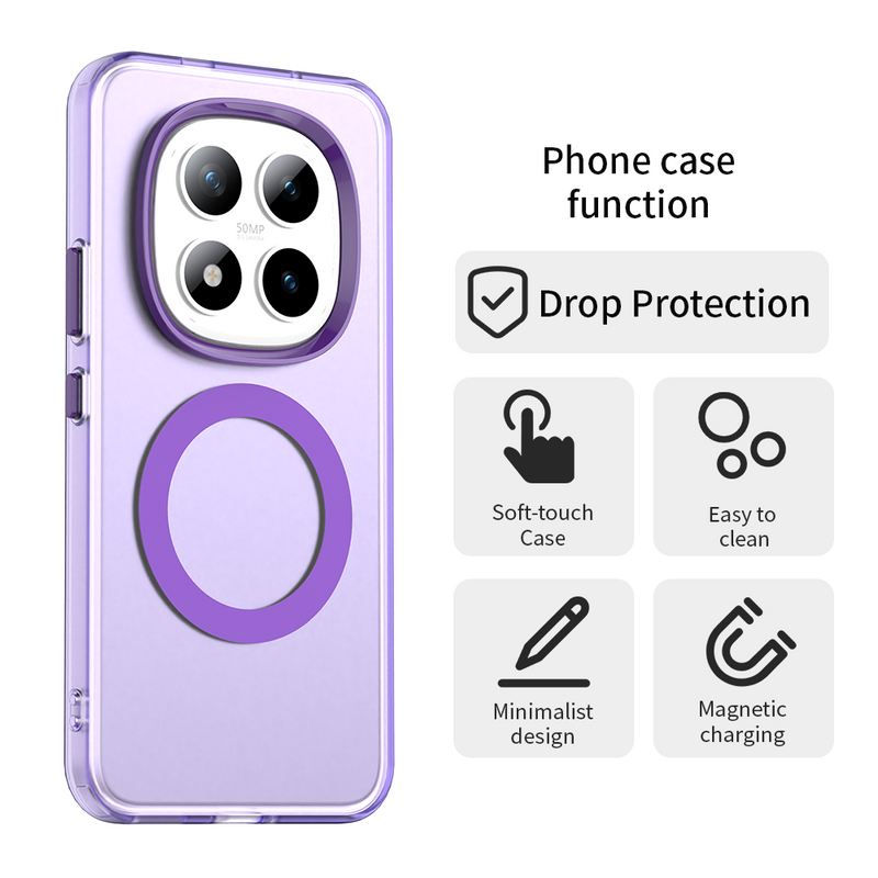 Phone Case for Xiaomi Redmi Note 15 Pro+/Plus 5G (6.83" inch), Compatible with Magsafe,Shockproof Magnetic Case Cover